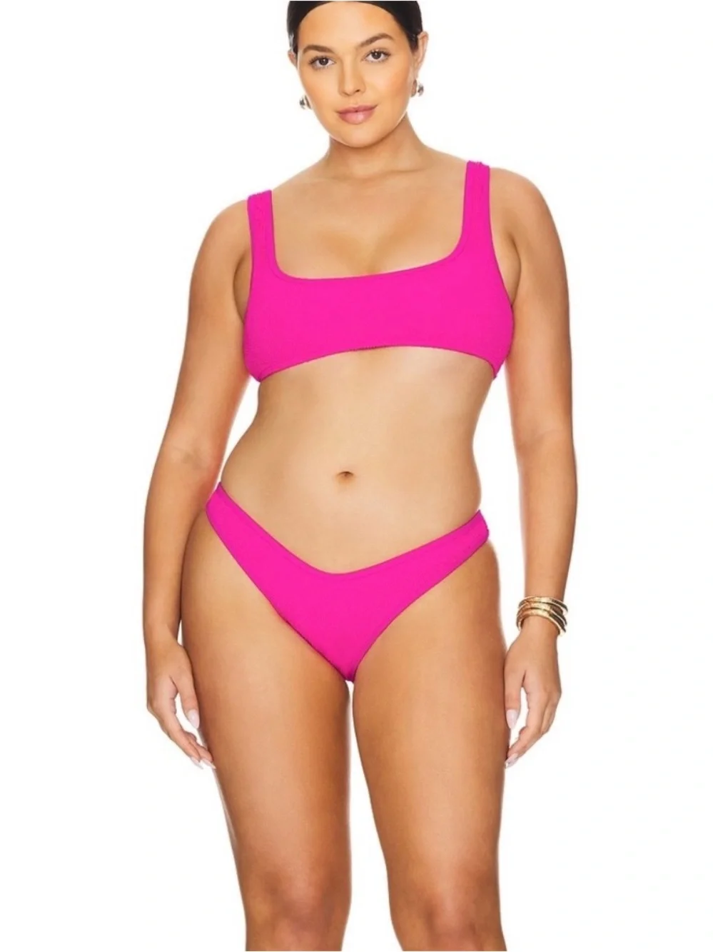Good American Always Fits Scoop Bikini Top Size L/XL NWT